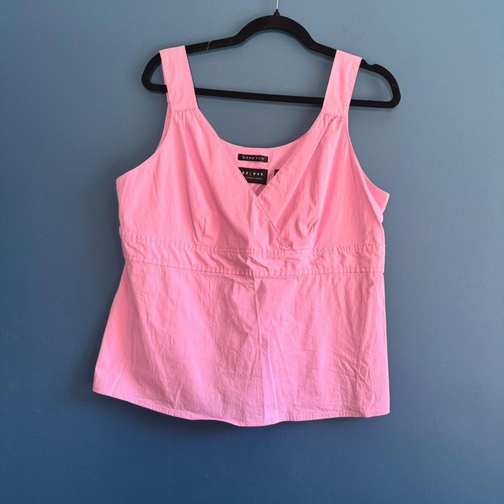 Y2K Lavender Tank Top Women's Plus Size 16 Pastel Preppy Axcess Liz Claiborne
